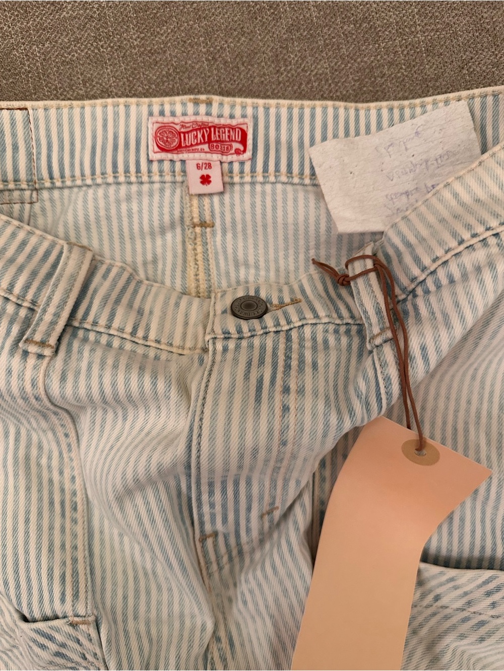 Vintage Lucky Brand Denim Stripe Skirt NWT - Picture 7 of 7